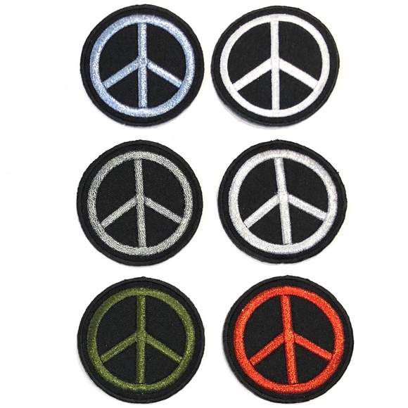 Accessories - Peace Sign patch iron on hippie retro love DIY Accessories - Peace Sign patch iron on hippie retro love DIY